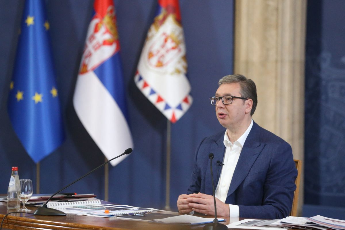 Serbian President Aleksandar Vucic in Belgrade