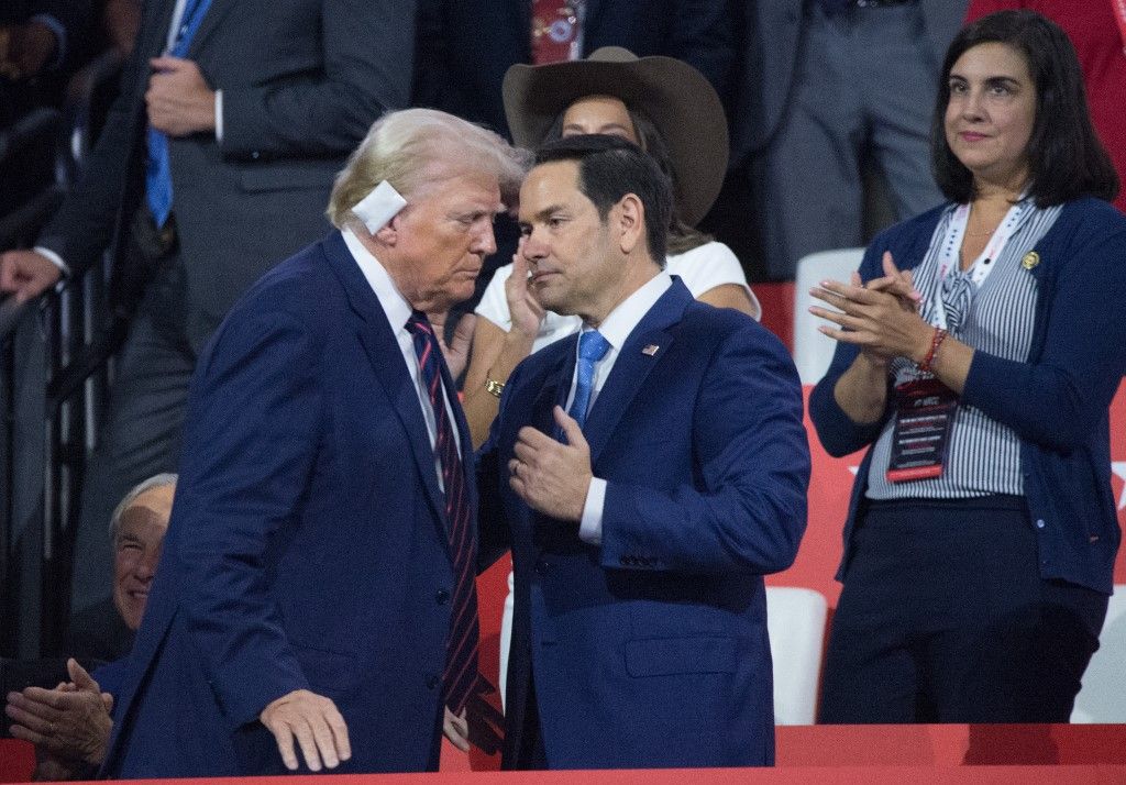 MILWAUKEE, WISCONSIN, UNITED STATES - JULY 17: Former US President Donald Trump attends the third day of Republican National Convention at the Fiserv Forum in Milwaukee, Wisconsin, United States, on July 17, 2024. Thousands of Republicans have gathered in Milwaukee, Wisconsin to show their support for former US President Donald Trump as a crucial November election draws closer. Jacek Boczarski / Anadolu (Photo by Jacek Boczarski / ANADOLU / Anadolu via AFP)