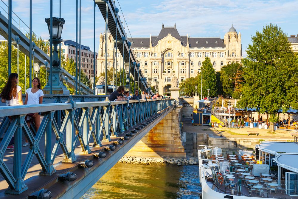 Hungary,,Budapest,-,July,23:,Chain,Bridge,Is,A,Suspension