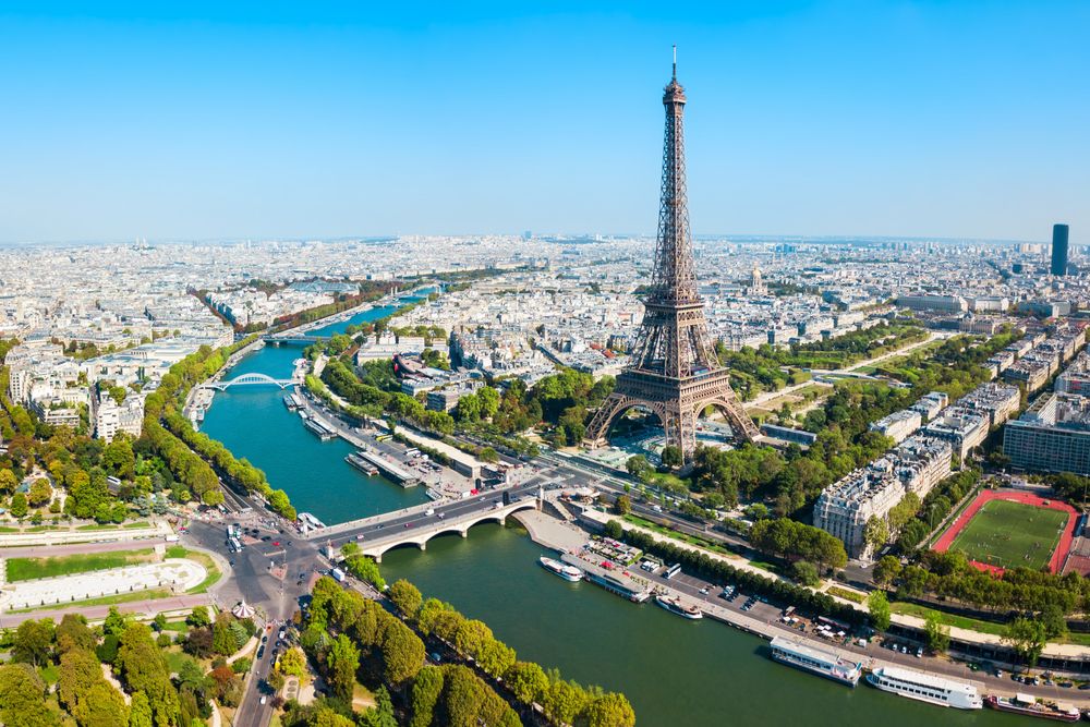 Eiffel,Tower,Aerial,View,,Paris