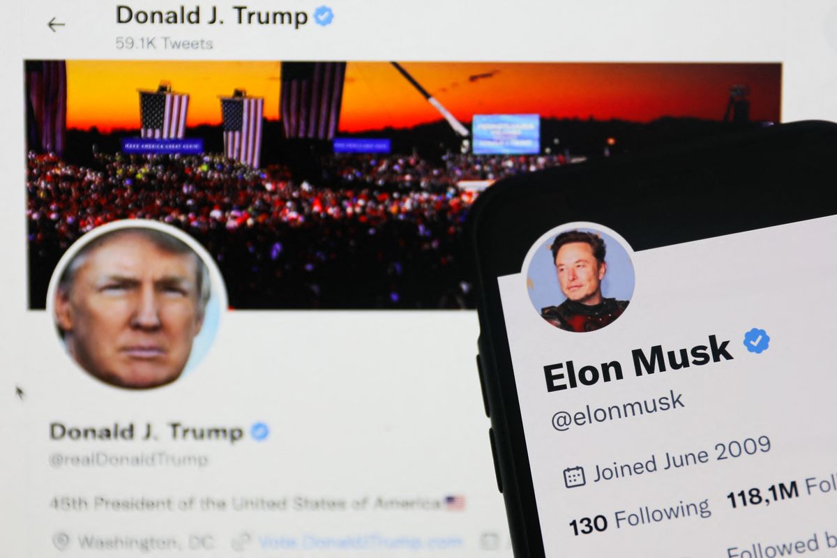 Donald Trump And Elon Musk Twitter Photo Illustrations