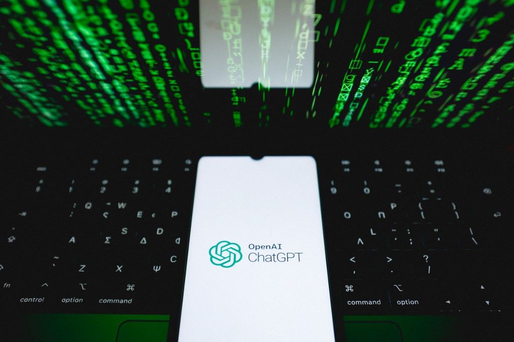 The OpenAI ChatGPT logo is being displayed on a smartphone screen in Athens, Greece, on July 12, 2024. (Photo Illustration by Nikolas Kokovlis/NurPhoto) (Photo by Nikolas Kokovlis / NurPhoto / NurPhoto via AFP)