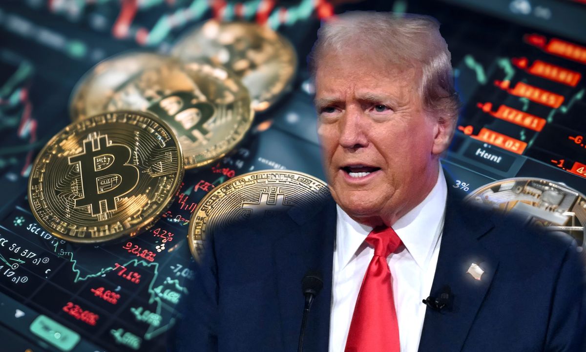 Bitcoin,Coins,Are,Arranged,On,A,Screen,With,Bitcoin,Exchange, Kriptopiaci opciókkal is lehet fogadni Trump győzelmére / Fotó: AFP & Shutterstock