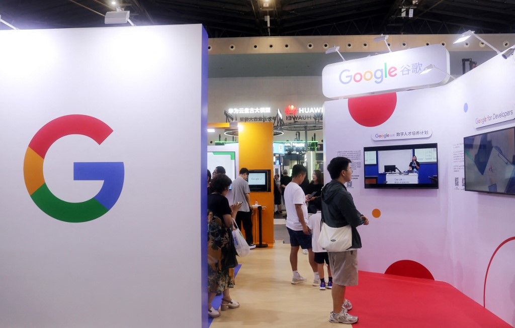 Google booth at 2024WAIC in Shanghai, China