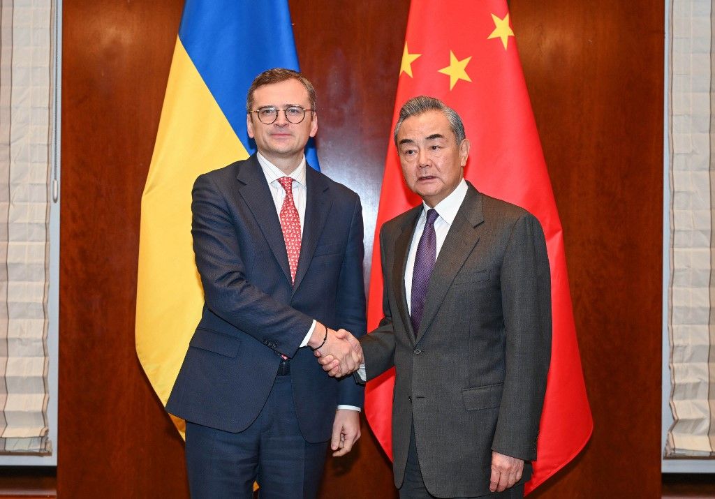 GERMANY-MUNICH-CHINA-WANG YI-UKRAINIAN FM-MEETING