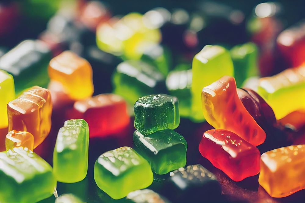 Colorful,Gummy,Bears,With,Medical,Cannabis,,Marijuana,Edibles,Sweet,Jelly
kannabiszos gumicukor