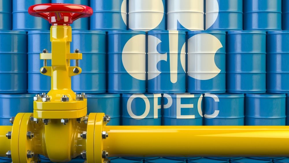 Oil,Pipe,Line,Valve,In,Front,Of,The,Barrels,With OPEC