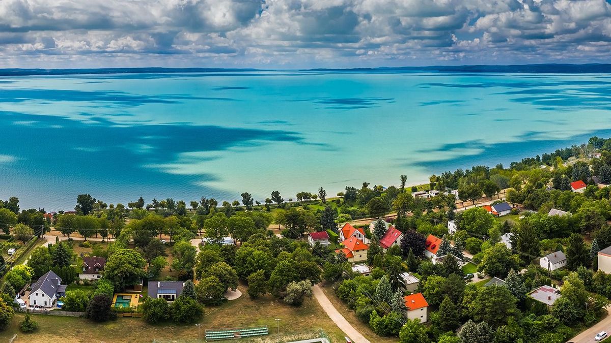 Balatonakarattya,,Hungary,-,Aerial,Panoramic,View,Of, Balaton akarattya,,Balatonkenese,And