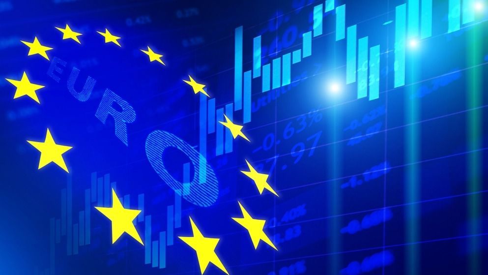 A,Stock,Market,Background,With,A,Flag,Of,The,European