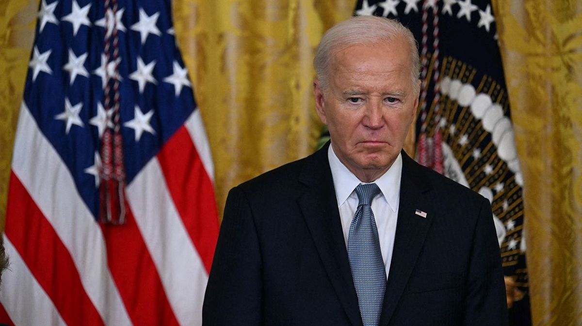 US President Joe Biden delivers remarks at a Medal of Honor ceremony in the White House.