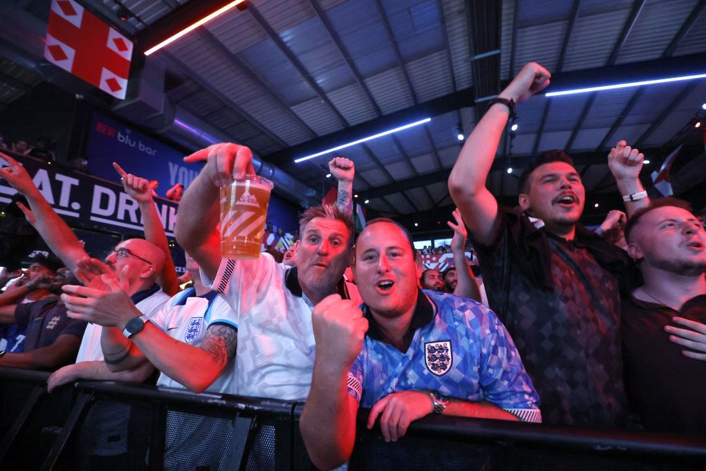 Fans watching England v Netherlands - UEFA Euro 2024