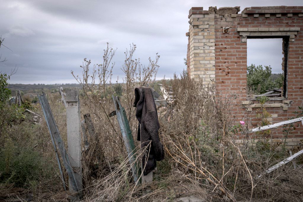 Traces of war in Ukraine's Kamianka village