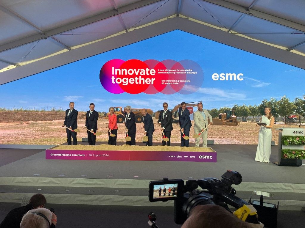 Groundbreaking ceremony for ESMC chip plant in Dresden