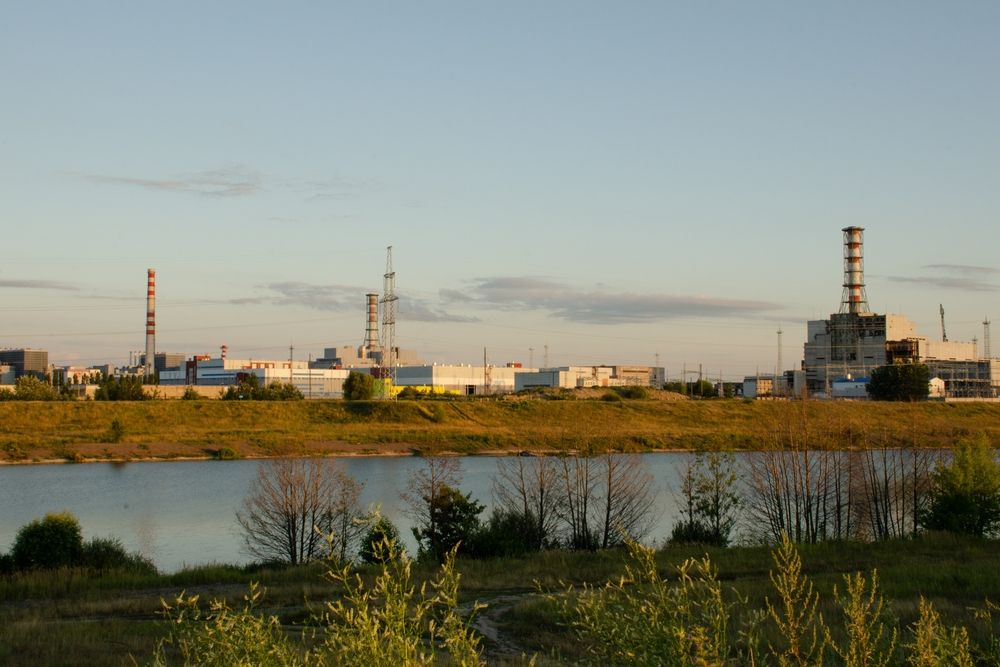 Npp,In,Kurchatov,At,Sunset.,Nuclear,Power,Plant,In,Kursk, kurszki atomerőmű