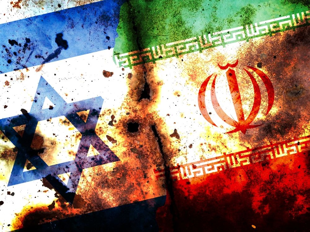 The,Israeli,Flag,And,The,Iranian,Flag,Are,Both,Made