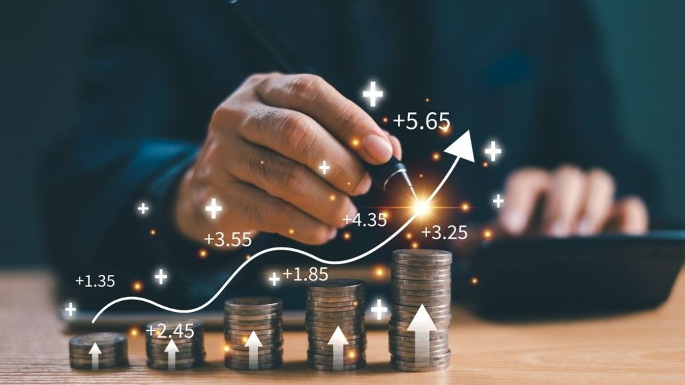 Bank,Interest,Rate,,Finance,Dividend,Concept.,Businessman,Calculating,Saving,Trade,