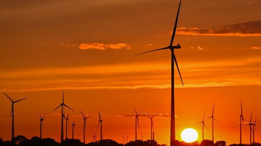 Wind energy at sunset