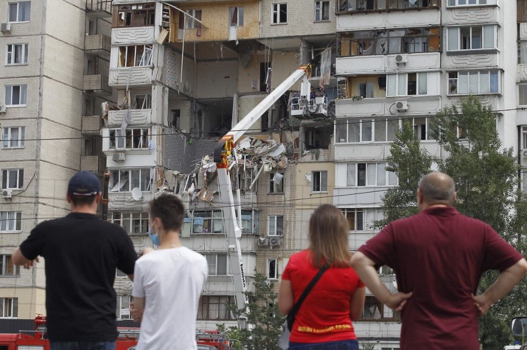 Explosion Apartment Building In Kyiv