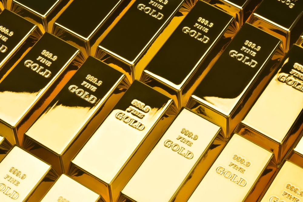 Gold,Bars,In,A,Row.,Financial,Concepts., arany, 