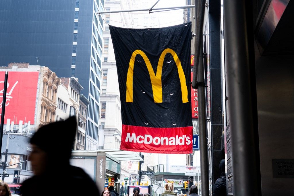 The exterior of a McDonald's branch is being shown in New York City, on March 27, 2024. (Photo by Meir Chaimowitz/NurPhoto) (Photo by Meir Chaimowitz / NurPhoto / NurPhoto via AFP) bojkott