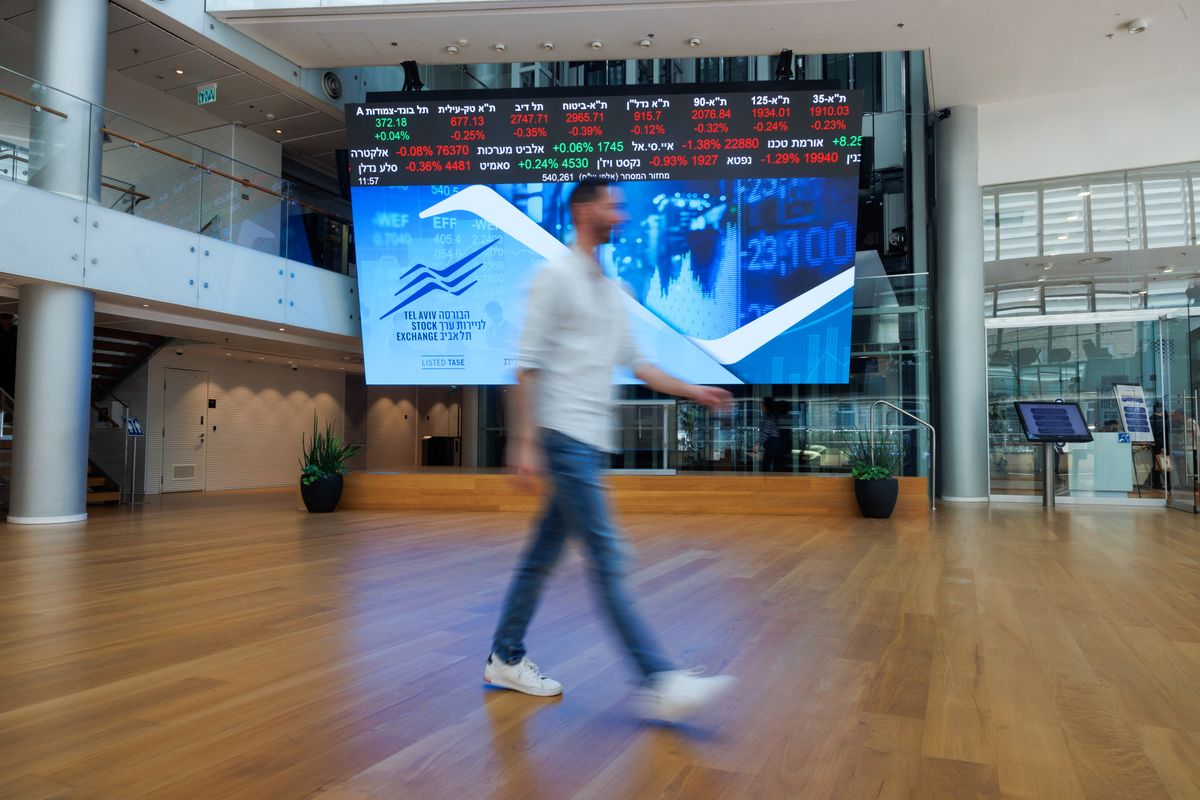 The Tel Aviv Stock Exchange As Tensions Between Israel And Iran Hit Mark Sentiment