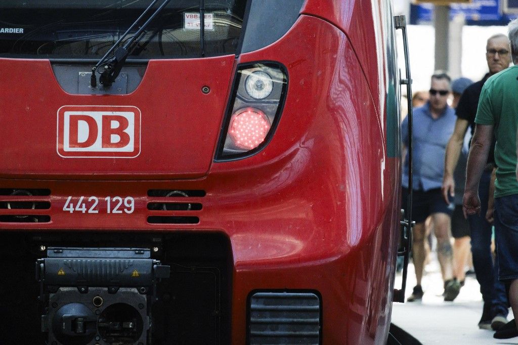 Electric multiple unit of Deutsche Bahn, Berlin, August 6, 2024. (Photo by Ute Grabowsky / Photothek Media Lab / dpa Picture-Alliance via AFP)