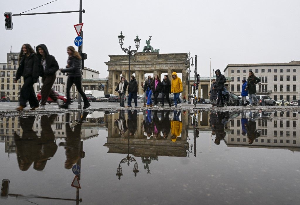 Rainy day in German capital, Berlin