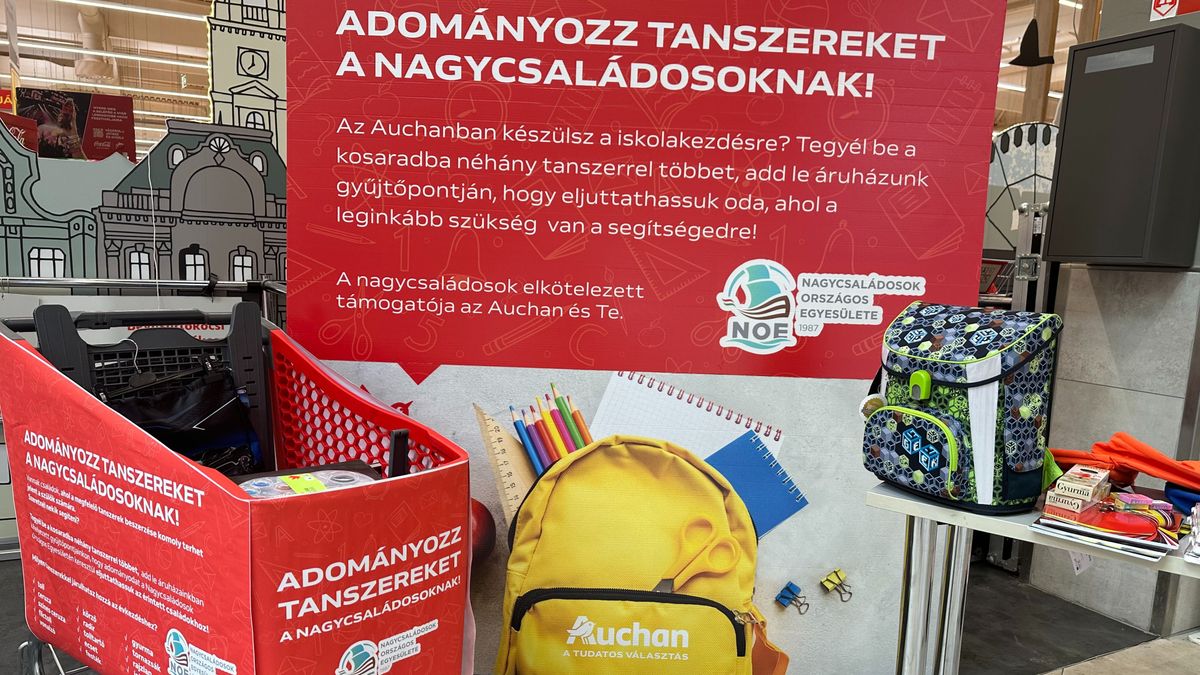 Tanszeradományok: megkezdődött a nagycsaládosok iskolakezdését segítő gyűjtés