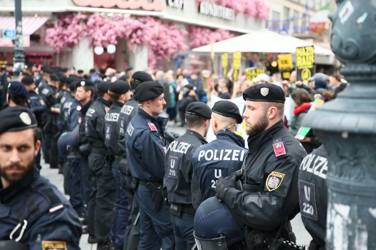 Last election rally of Far-right Freedom Party of Austria (FPO) prior to general elections in Austria