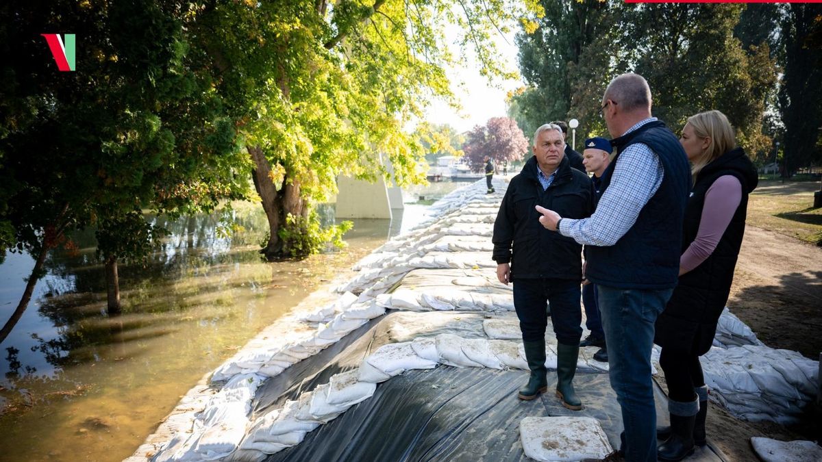 Árvíz a Dunán: Orbán Viktor már Baján van az árhullámmal együtt