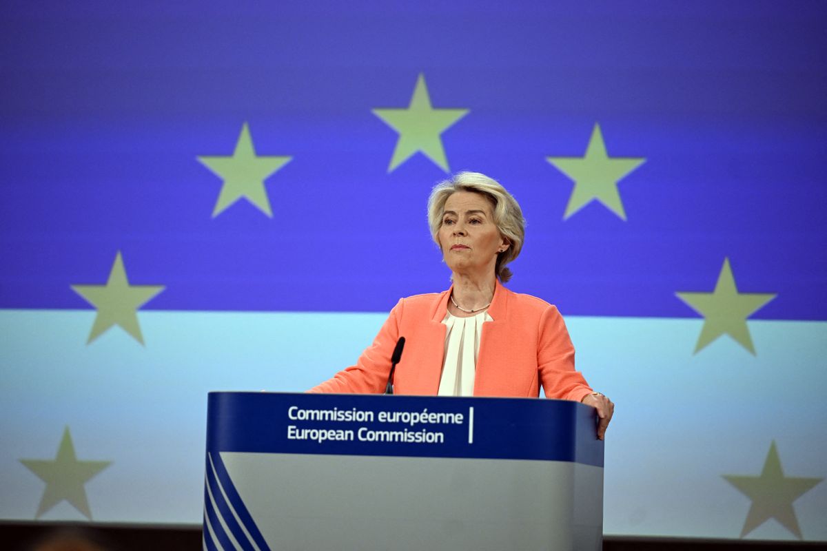 Ursula von der Leyen - Mario Draghi press conference in Brussels ursula von der leyen európai bizottság brüsszel