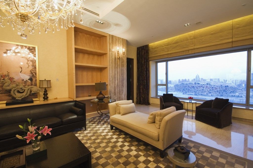 Pangu Plaza, Beijing's most expensive luxury apartment which is located at the Olympic Park and has views of the National Stadium, Beijing, China, Asia