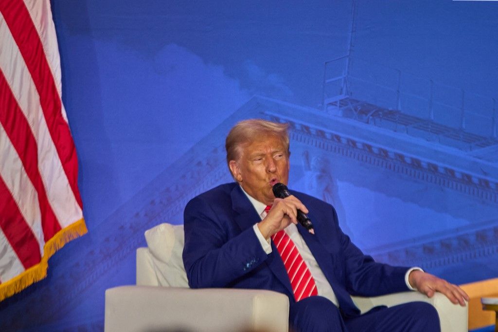 Former President Donald Trump at the Moms for Liberty National Summit 2024