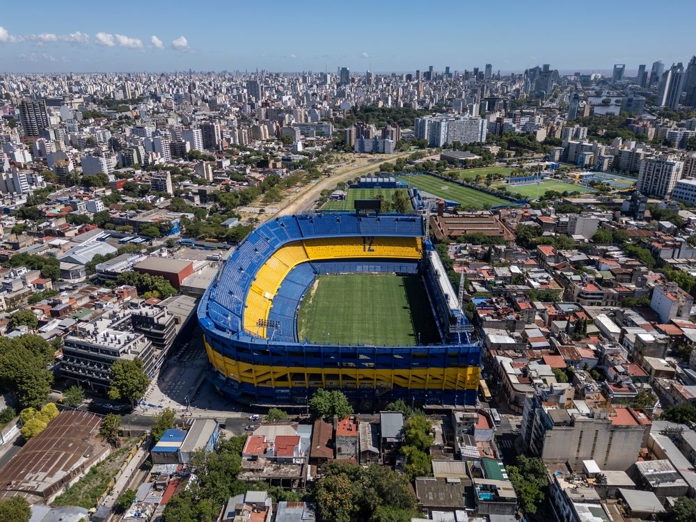 Beautiful,Aerial,View,To,La,Bombonera,Soccer,Stadium,For,Boca