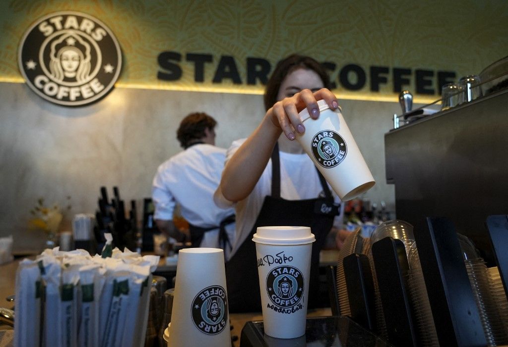 Former Starbucks coffee shops reopened as Stars Coffee in Russia