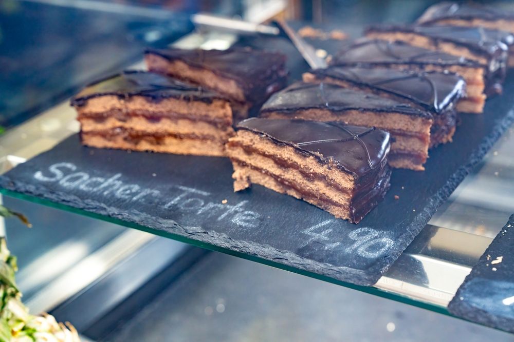 A,Sacher,Torte,Sold,In,A,Vienna,Cafe.