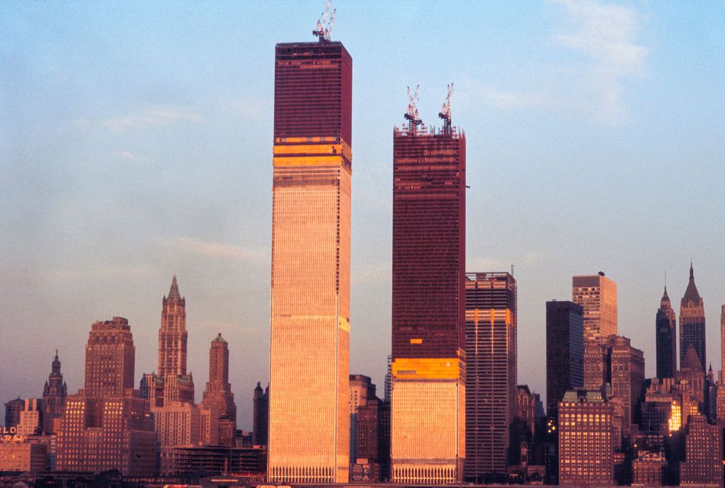 World Trade Center under Construction, New York City, New York, USA, Bernard Gotfryd, 1970