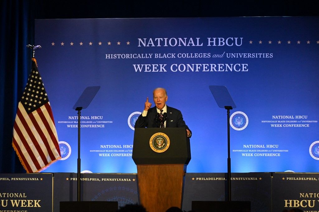 President Of The United States Joe Biden Delivered Remarks At 2024 National HBCU Conference Week In Philadelphia Pennsylvania Biden Trump