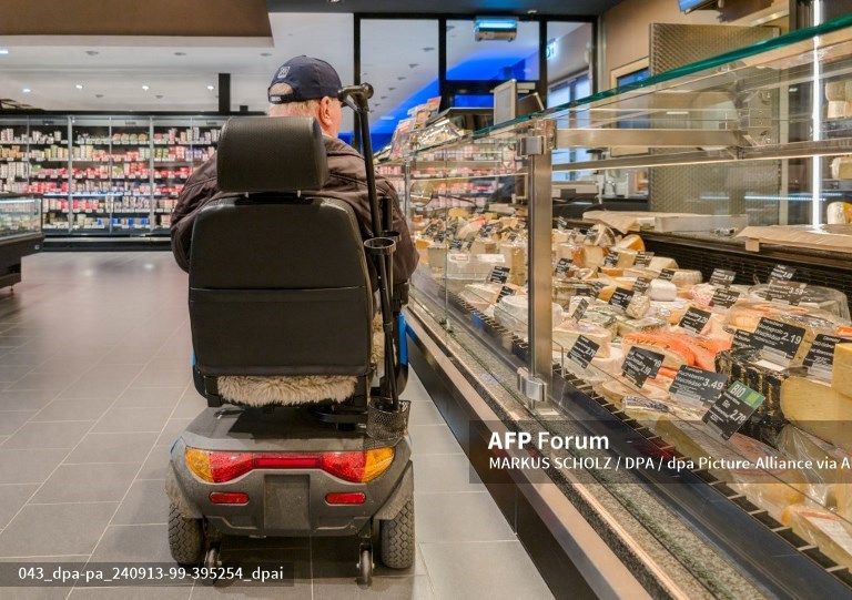 Cheese range in the supermarket