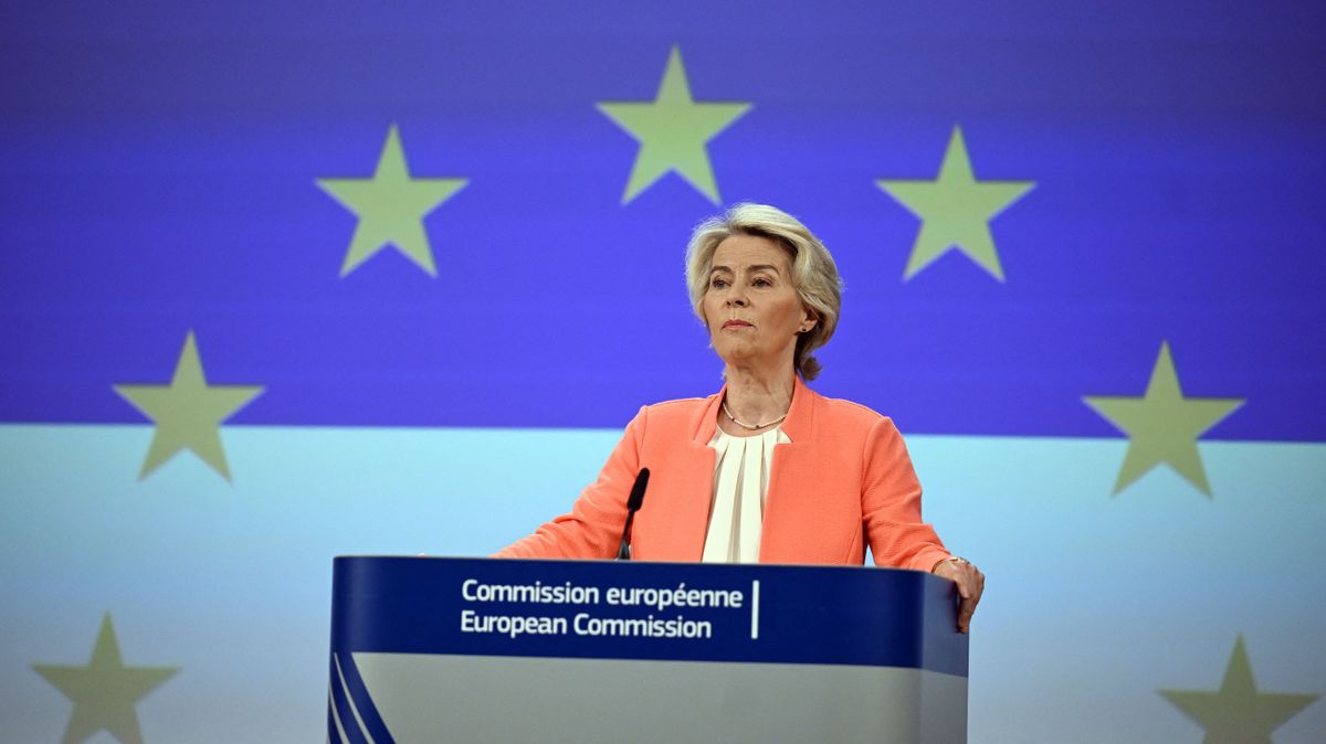 Ursula von der Leyen - Mario Draghi press conference in Brussels ursula von der leyen európai bizottság brüsszel