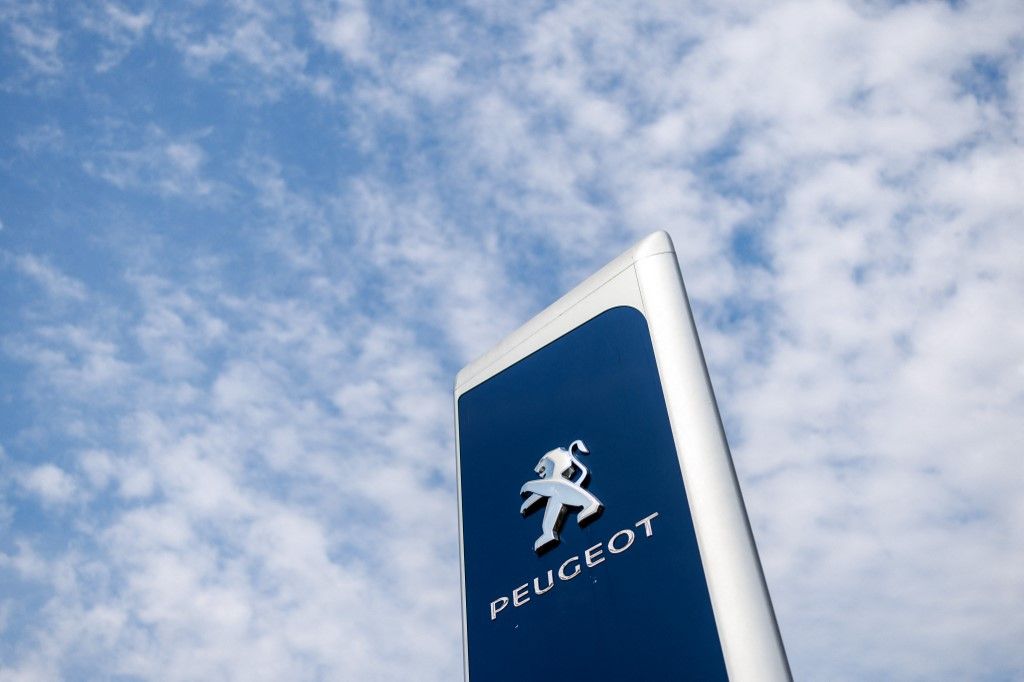 Peugeot logo on a branch