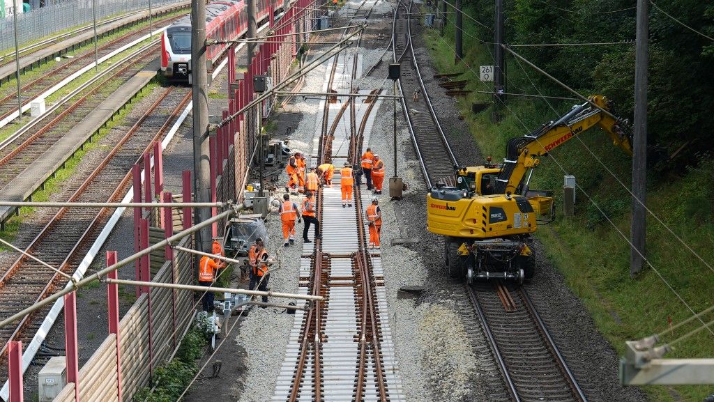 Rail construction work between Hamburg and Berlin