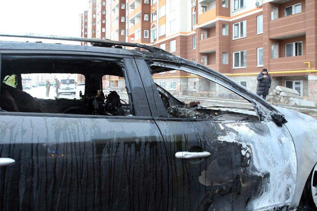 Aftermath of Russian missile attack on Kyiv region