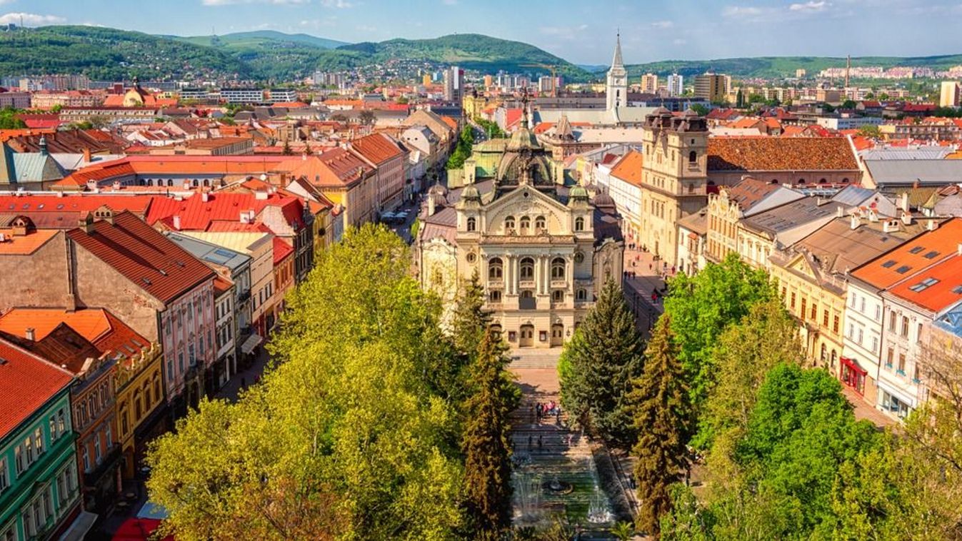 Top,View,Of,Main,Street,(hlavna,Ulica),Of,Kosice,Old