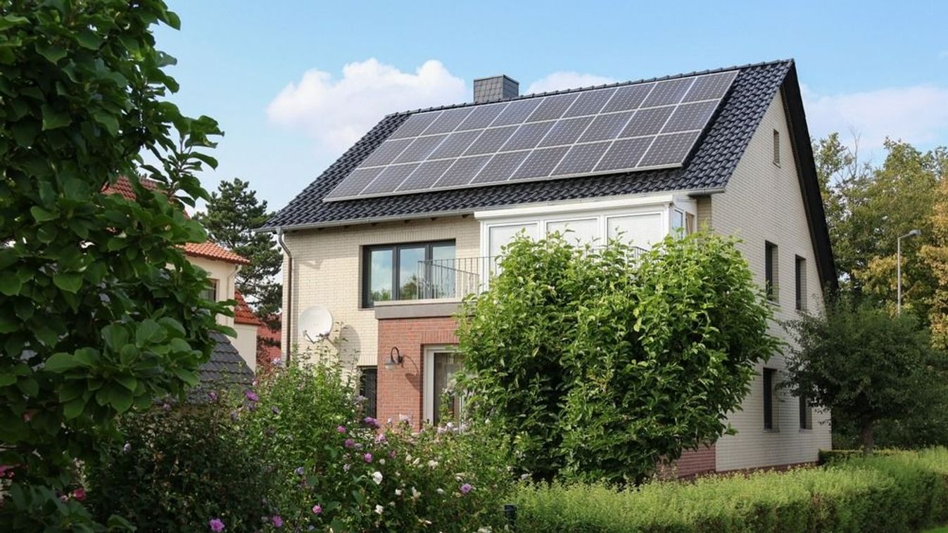 Solar,Panels,Installed,On,A,Private,House,In,Germany,,Generating