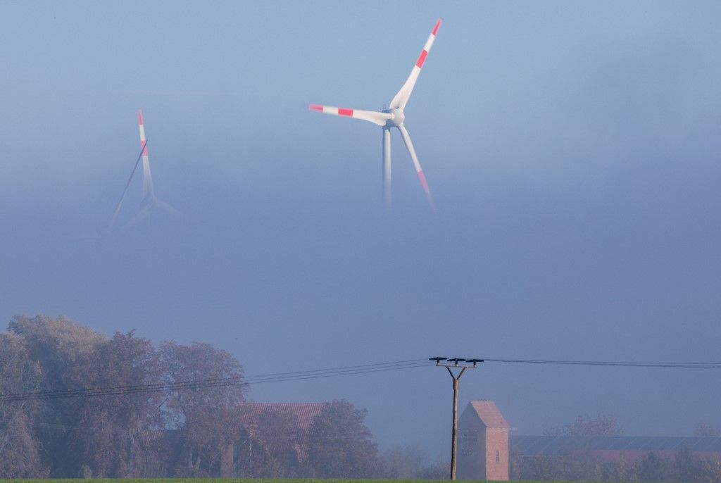 Ground fog in northern Germany