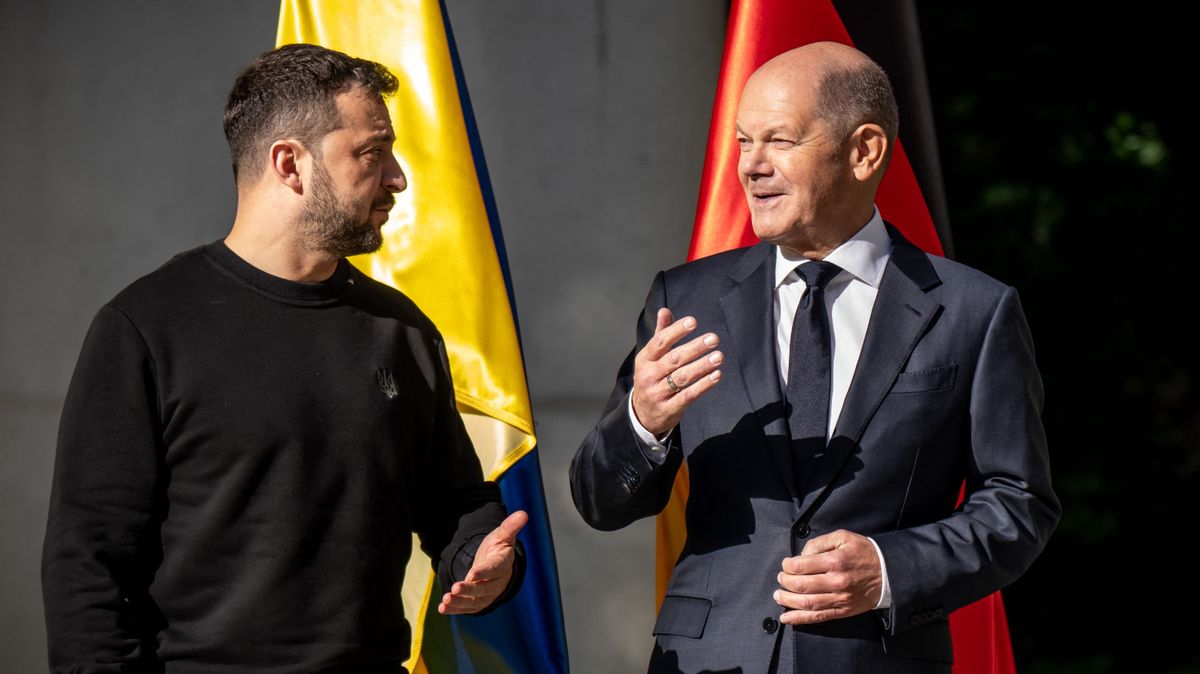 Ukrainian President Selenskyj in Berlin német