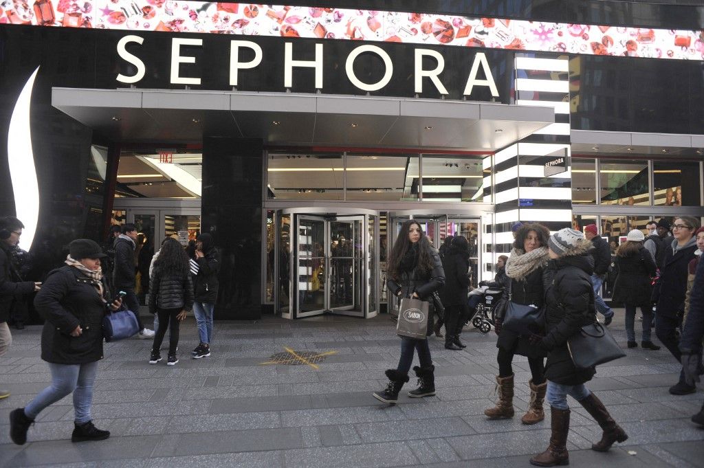 USA. NEW YORK. SEPHORA STORE IN TIME SQUARE IN MANHATTAN