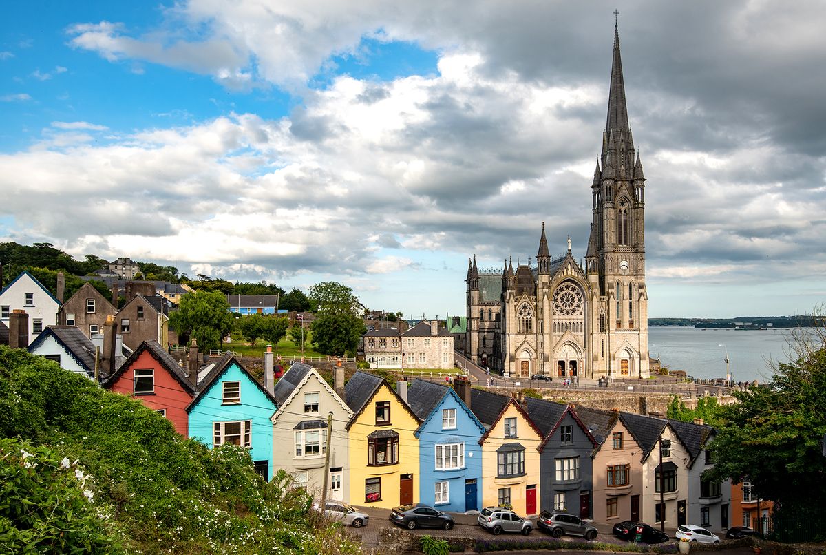 Deck,Of,Cards,Houses,And,St,Colmans,Cathedral,At,Cobh