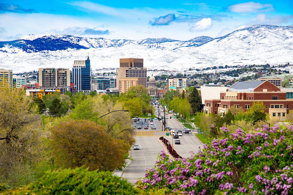 Spring,Snow,On,The,Foothills,Above,Downtown,Boise,,Idaho